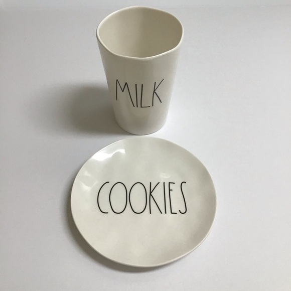 Rae Dunn Milk & Cookies for Santa SET Melamine Plate and Tumbler Christmas Kids - Picture 3 of 10